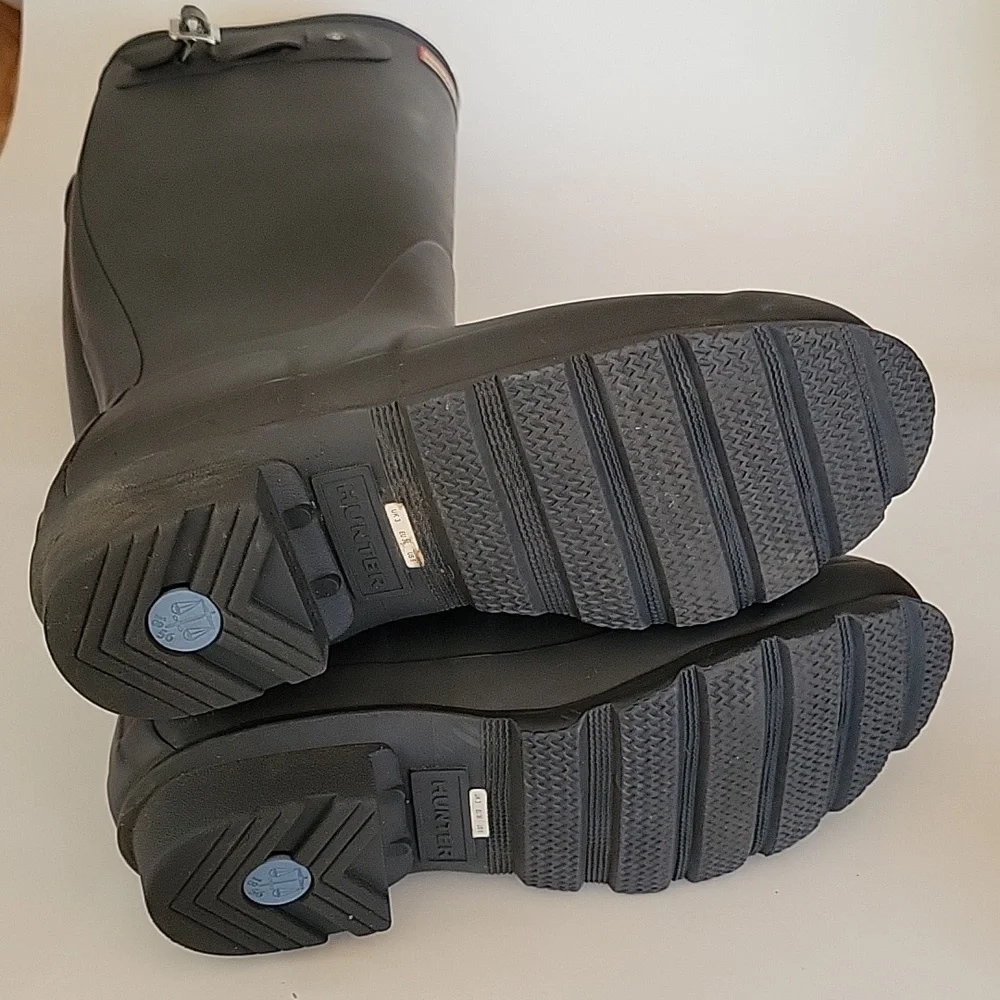 Hunter women's tall gray boots sz 5 Garden Girl Rain Boots Mud Boots